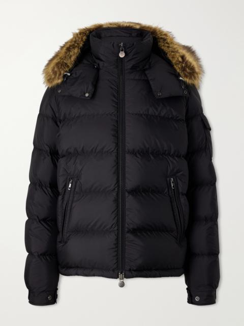 Moncler Mayaf Hooded Plush-Trimmed Quilted Shell Down Jacket