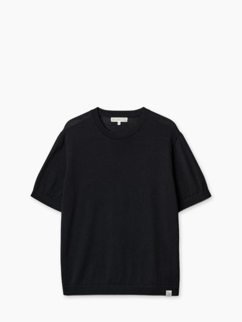 Merz b. Schwanen MERZ B. SCHWANEN MERINOTEE01 MERINO WOOL T-SHIRT DEEP BLACK