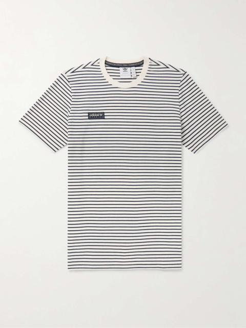 adidas Originals Lytham Striped Logo-Appliquéd Cotton-Blend Jersey T-Shirt