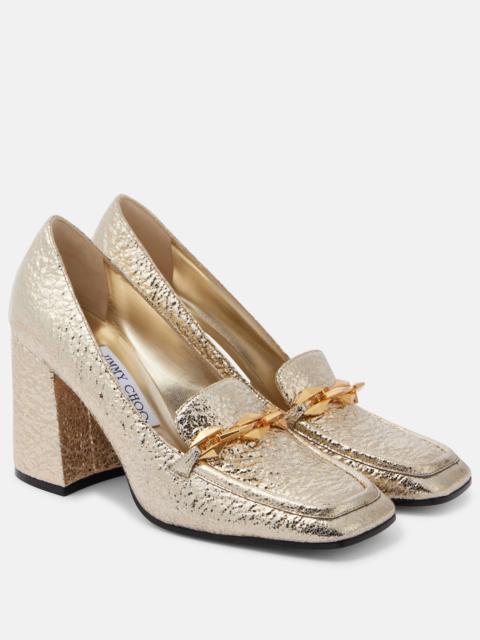 JIMMY CHOO Diamond Tilda 80 loafer pumps
