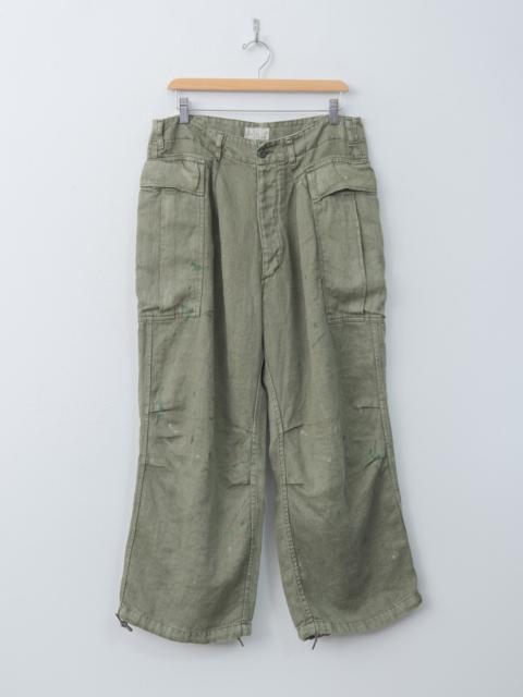 HERILL HBT Linen Cargo Pants - Olive Drab