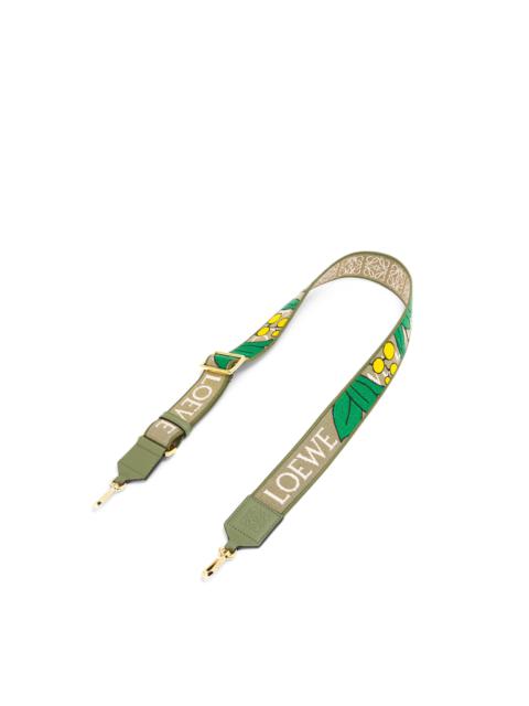 Loewe Herbarium strap in Anagram jacquard and calfskin