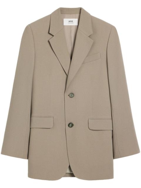 AMI Paris single-breasted virgin wool coat