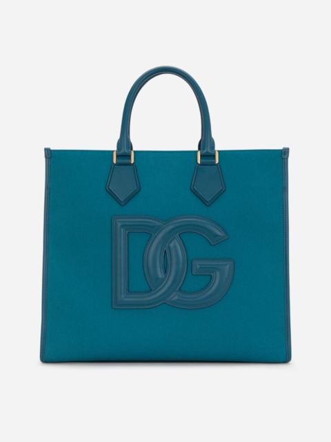 Dolce & Gabbana Canvas shopper with calfskin nappa details