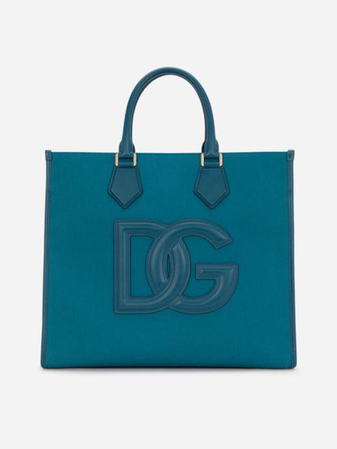 Dolce & Gabbana Canvas shopper with calfskin nappa details