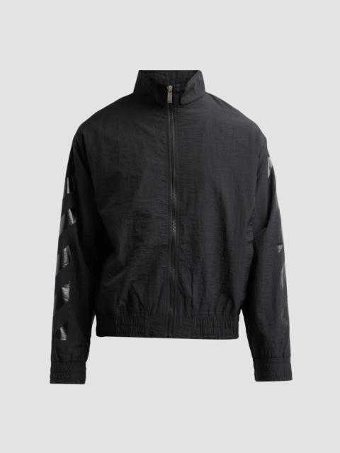 Off-White Men's Glossy Arrow Nylon Track Jacket - Black