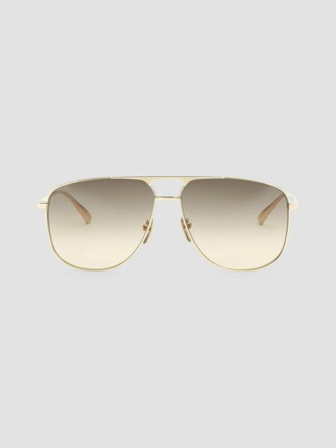 GUCCI Men's 60MM Navigator Sunglasses - Gold