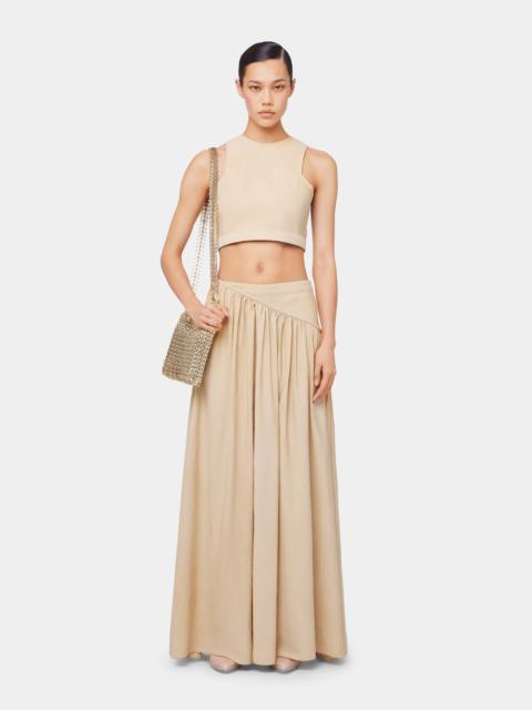 rabanne OCHRE LONG SKIRT IN VISCOSE TWILL