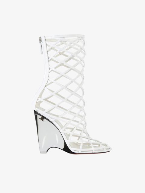 Alaïa LA CAGE WEDGE BOOTIES IN LAMBSKIN