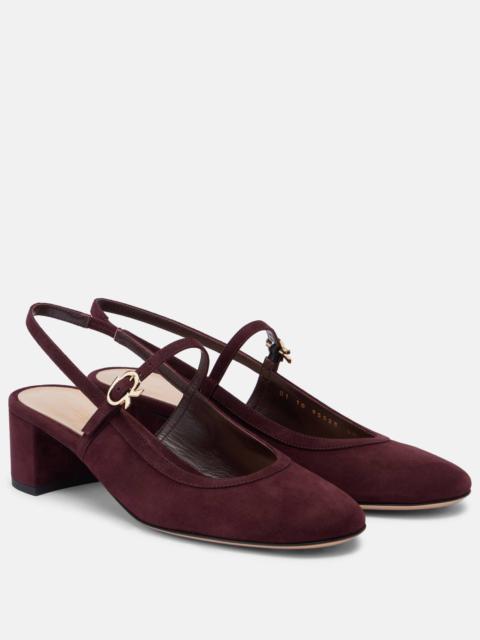 Gianvito Rossi 45 suede slingback pumps