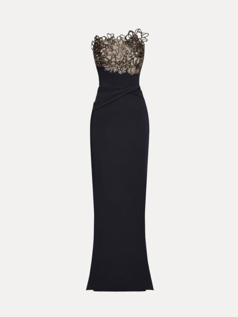 Oscar de la Renta RUBBER LACE CADY GOWN