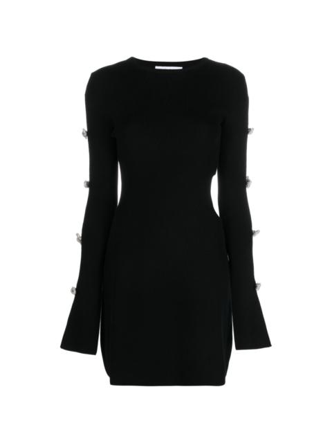 MACH & MACH cut-out detail ribbed-knit dress
