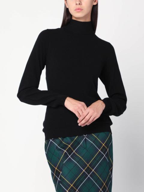 Moschino Black turtleneck sweater with crossed details