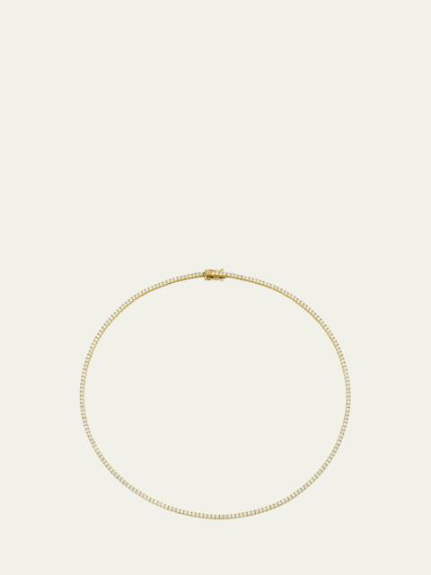 SYDNEY EVAN 14K Yellow Gold Diamond New Tennis Necklace