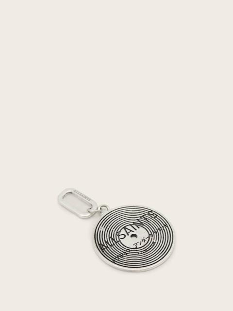 ALLSAINTS RECORD STERLING SILVER PENDANT CHARM