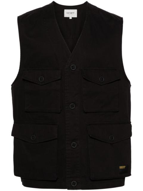 Unity logo-patch cotton gilet