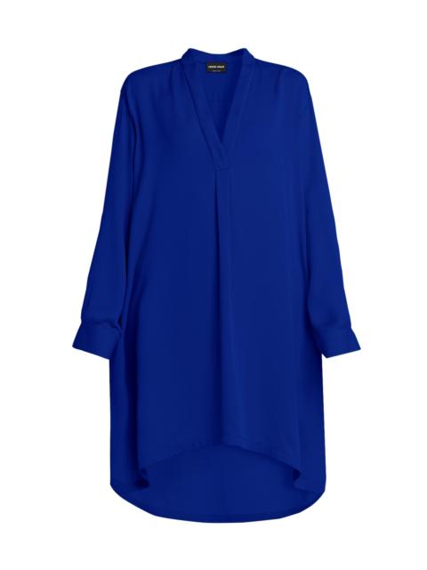 GIORGIO ARMANI Women's Silk Georgette Tunic Blouse - Surf The Web
