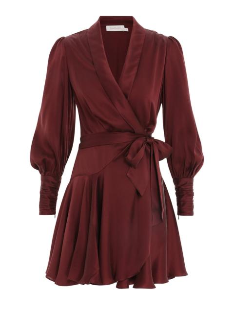 SILK WRAP MINI DRESS