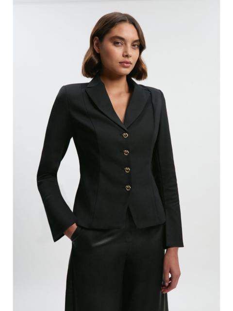 KAREN MILLEN Techno Fitted Blazer Woven Top