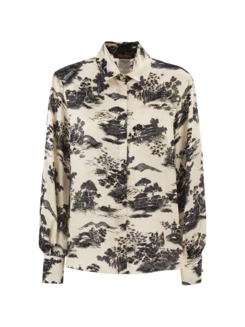 Max Mara landscape jewelled shirt