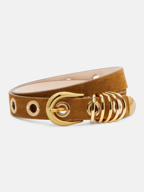 DÉHANCHE Rivet suede belt