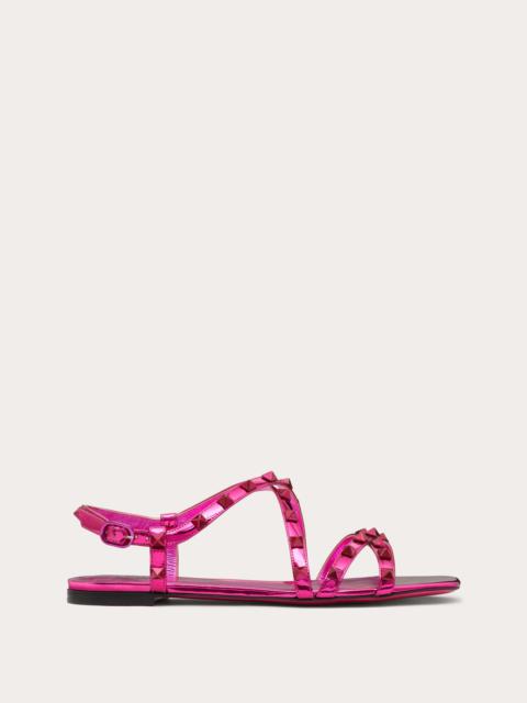 ROCKSTUD MIRROR-EFFECT SANDAL WITH MATCHING STUDS AND STRAPS