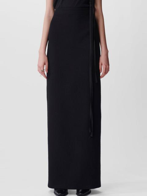 Ann Demeulemeester Long Pencil Skirt Brushed Wool Light