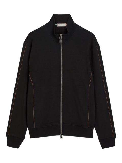 Canali pipe-detail zip-up sweatshirt