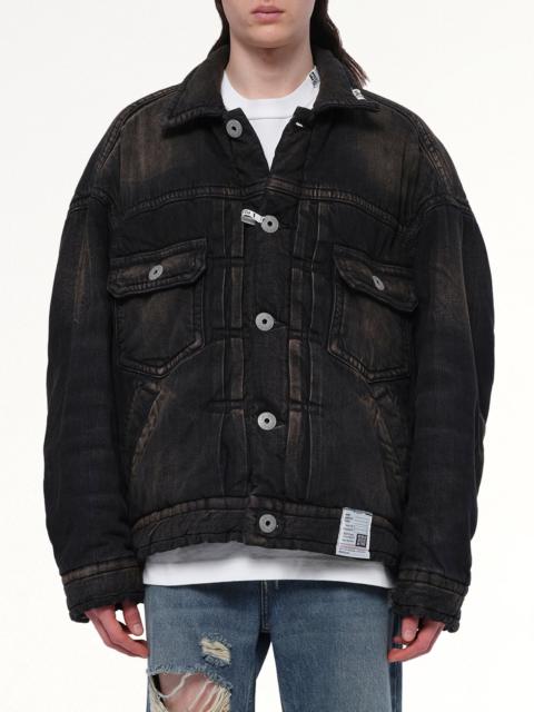 Maison MIHARAYASUHIRO Puffer Denim Jacket in Black