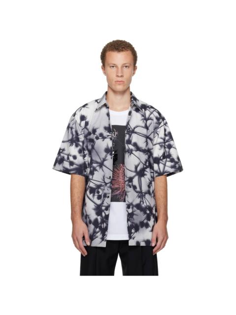 Dries Van Noten Black & Gray Floral Shirt