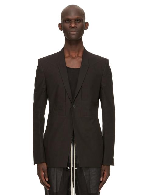 Rick Owens Black Hollywood Fogpocket Soft Soft Blazer