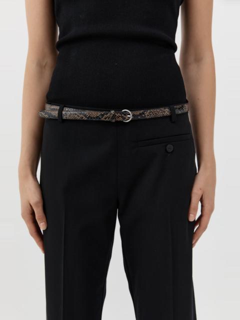 ST. AGNI Minimal Slim Belt - Python Embossed