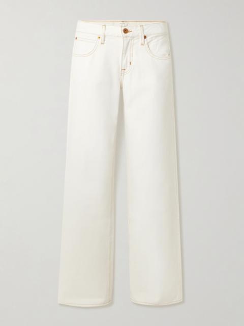 SLVRLAKE Lexi low-rise wide-leg jeans White