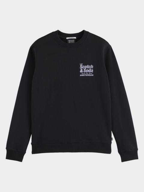 SCOTCH & SODA Men's Front and Back Artwork Cotton Sweatshirt