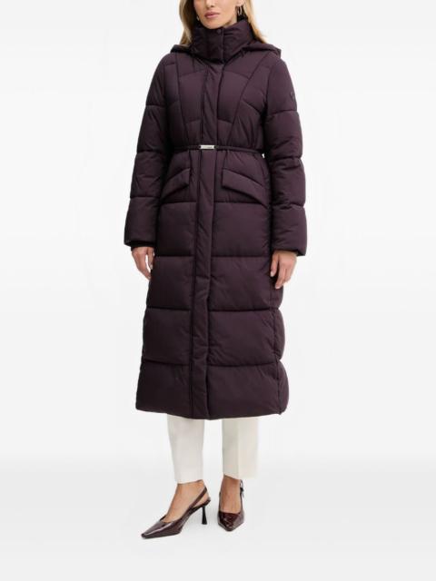 BOSS hooded belted coat