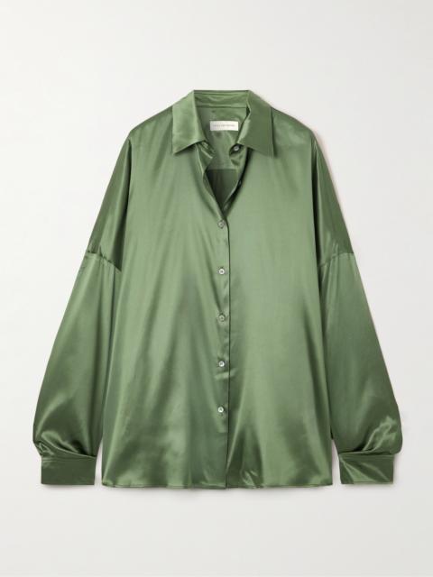 Dries Van Noten Casia Oversized Silk-satin Shirt