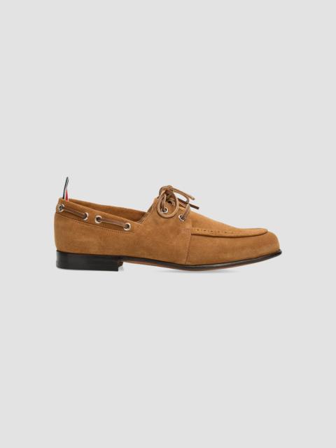 Thom Browne Women's Suede Boat Shoes - Caramel
