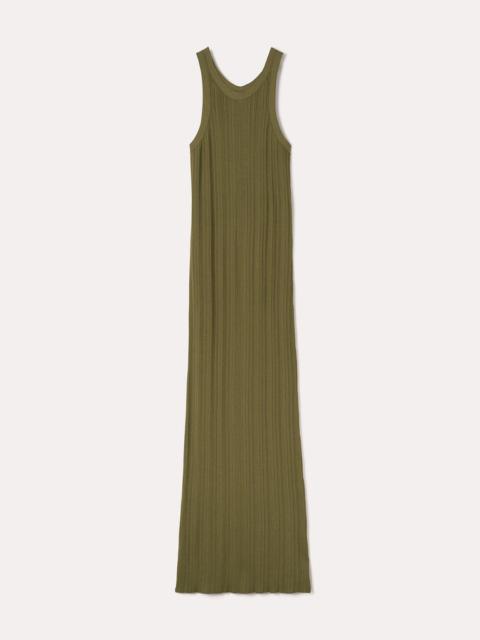 Seamless rib tank dress olive