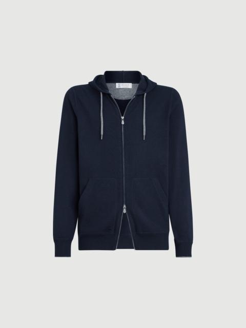 Brunello Cucinelli Cashmere sweatshirt-style cardigan with hood