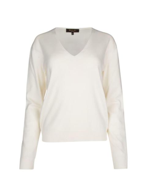 v-neck long sleeve jumper