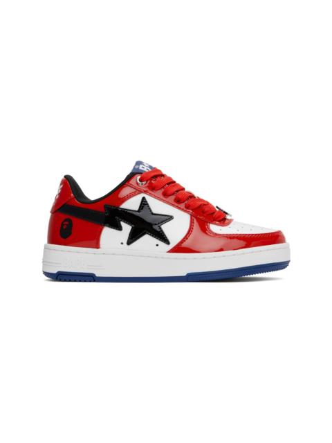 A BATHING APE® Red & White 'BAPE' STA # 1 Sneakers