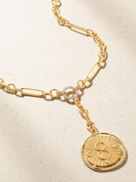 FOUNDRAE 18-karat gold diamond pendant necklace Gold