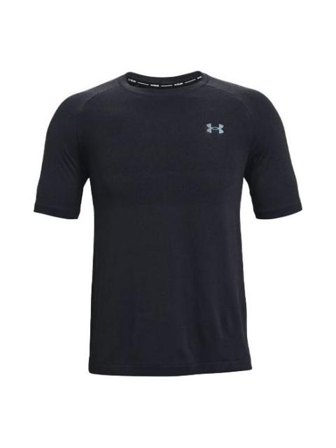 Under Armour Men's Under Armour Vanish Seamless Logo Pattern Loose Round Neck Short Sleeve Gray 1361356-016