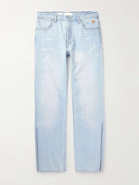+ Levi's Straight-Leg Distressed Logo-Embroidered Jeans