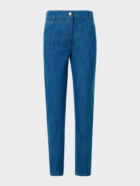 AKRIS Maru Straight-Leg Stretch Denim Pants
