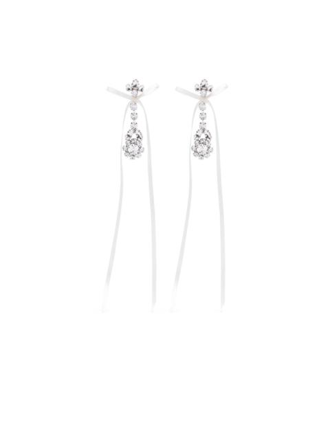 Simone Rocha Bow Ribbon drop earrings