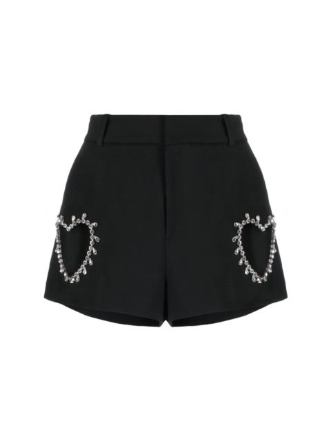 crystal-embellished cut-out shorts
