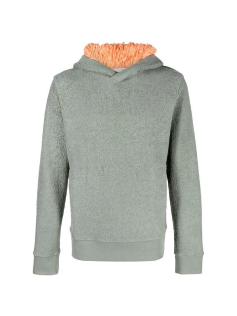 Craig Green ruched silk lining hoodie