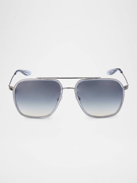 BARTON PERREIRA Rizzo 58mm Titanium Navigator Sunglasses