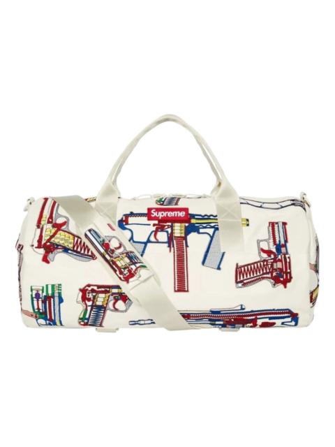 Supreme Supreme SS26 Guns Embroidered Leather Duffle Bag 'White' SS26B31-WHITE